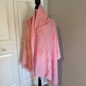 Pink wool wrap